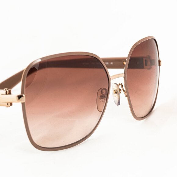 Salvatore Ferragamo SF150S Light Gold & Taupe Butterfly Sunglasses - Picture 6 of 10